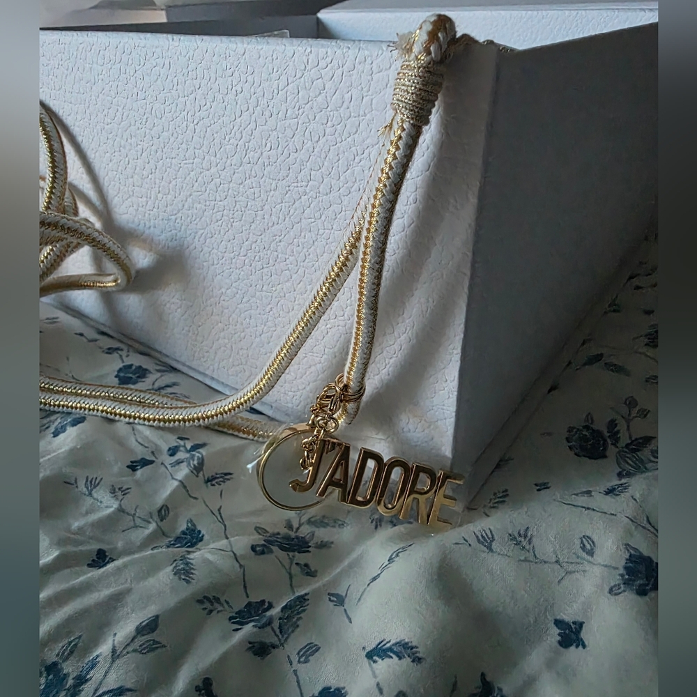 Dior Gold J'ADORE Charm Phone Accessory NIB
